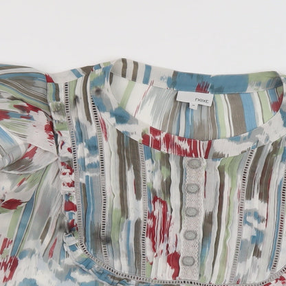 Womens UK Size 10 NEXT Multicoloured Basic Blouse