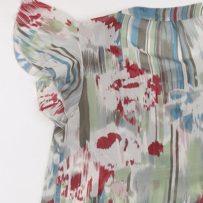 Womens UK Size 10 NEXT Multicoloured Basic Blouse