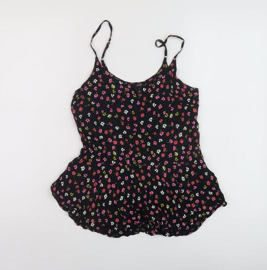 Womens UK Size 8 River Island Black Basic Tank
