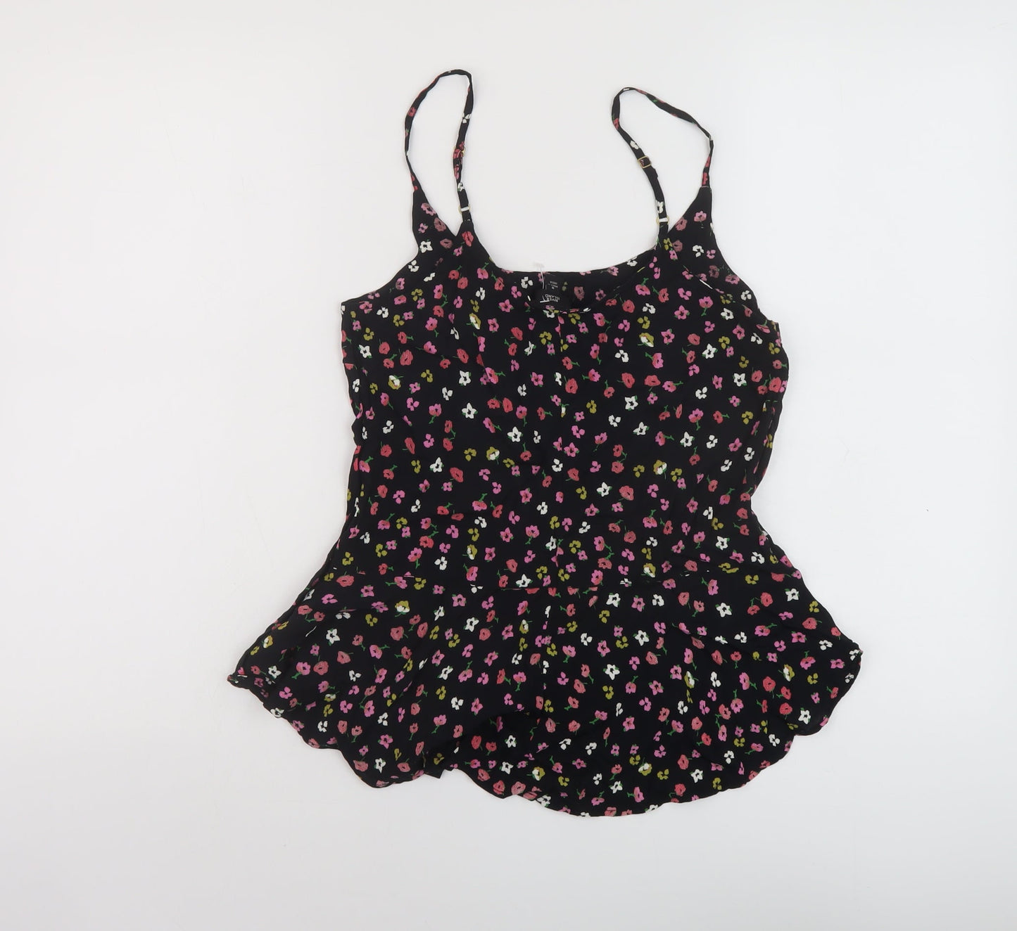 Womens UK Size 8 River Island Black Basic Tank