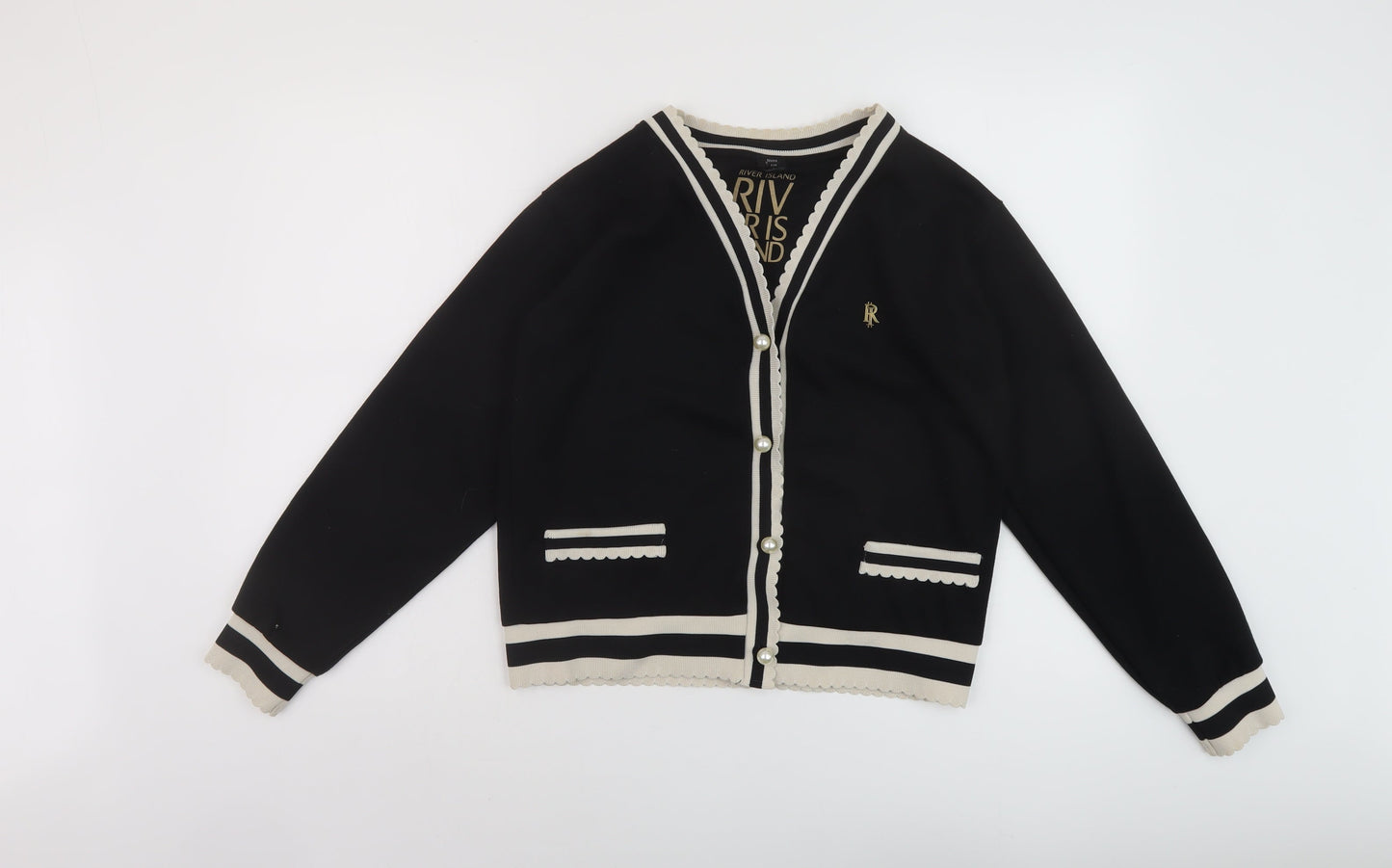 Womens UK Size XS River Island Black Bomber Jacket