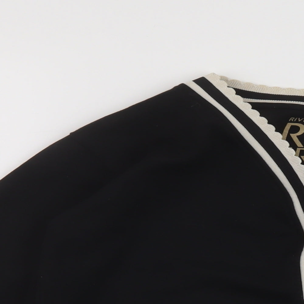 Womens UK Size XS River Island Black Bomber Jacket
