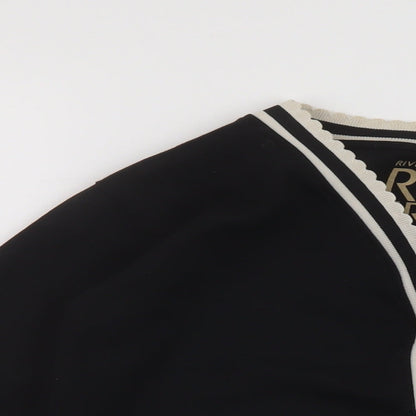 Womens UK Size XS River Island Black Bomber Jacket