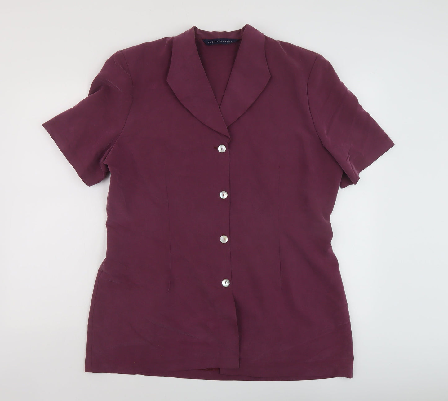 Womens UK Size 18 Fashion Extra Purple Basic Blouse