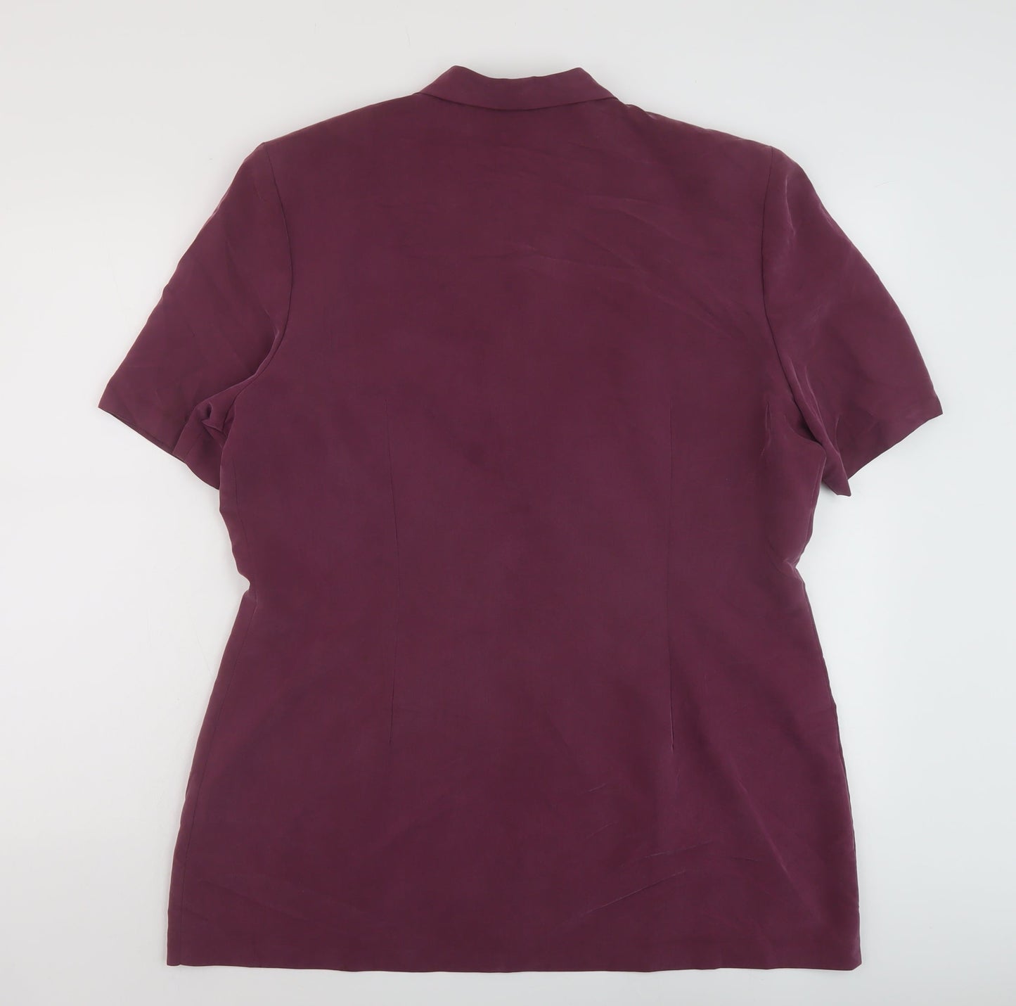 Womens UK Size 18 Fashion Extra Purple Basic Blouse