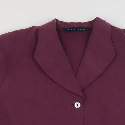Womens UK Size 18 Fashion Extra Purple Basic Blouse