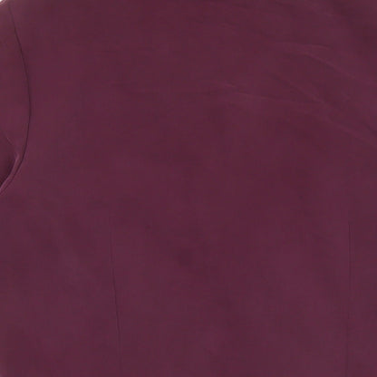 Womens UK Size 18 Fashion Extra Purple Basic Blouse