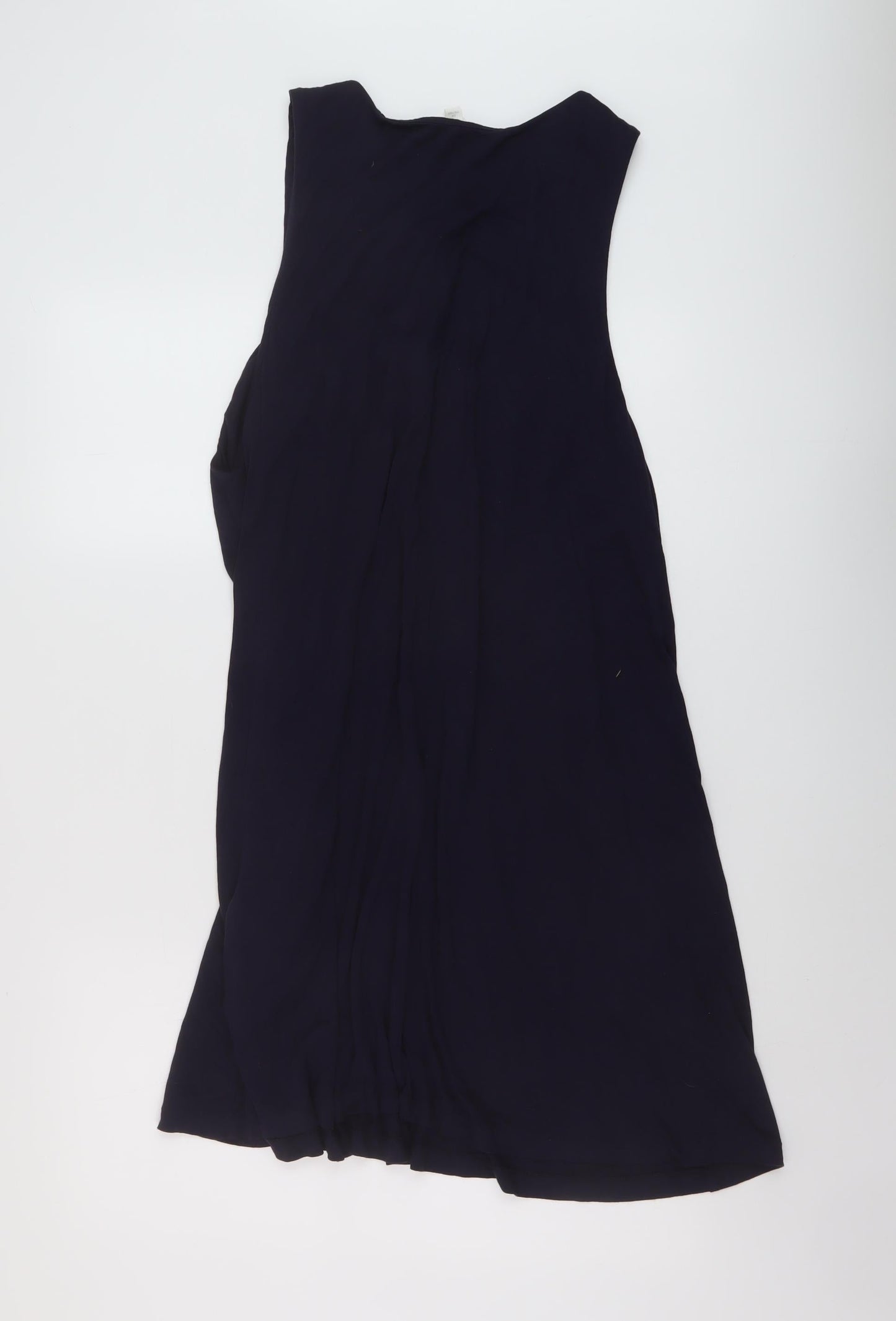 H&M Womens Blue Viscose A-Line Size XL Round Neck Pullover