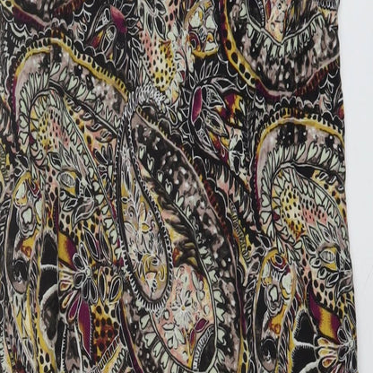 Nexty Womens Multicoloured Geometric Viscose A-Line Size 8 Square Neck Pullover