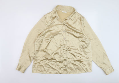 Womens UK Size 20 Marks and Spencer Beige Basic Button-Up