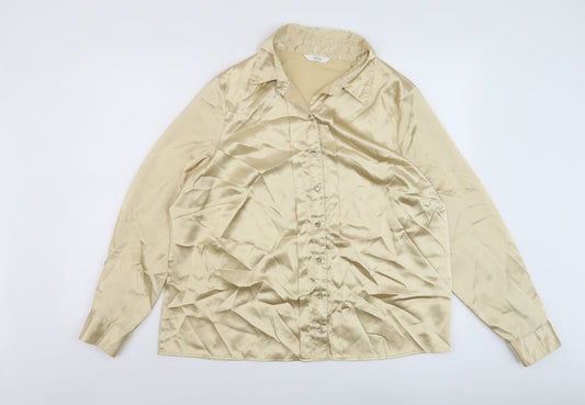 Womens UK Size 20 Marks and Spencer Beige Basic Button-Up