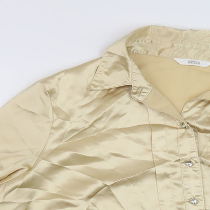 Womens UK Size 20 Marks and Spencer Beige Basic Button-Up