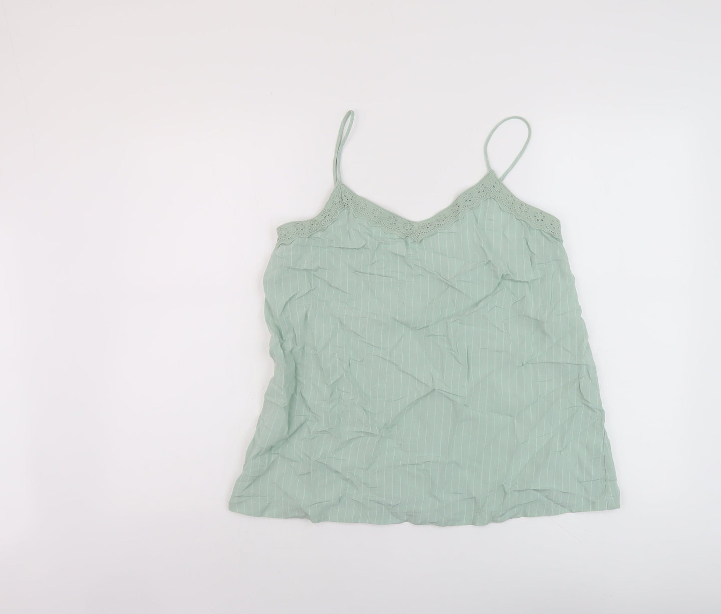 Womens UK Size 10 Marks and Spencer Green Basic Tank