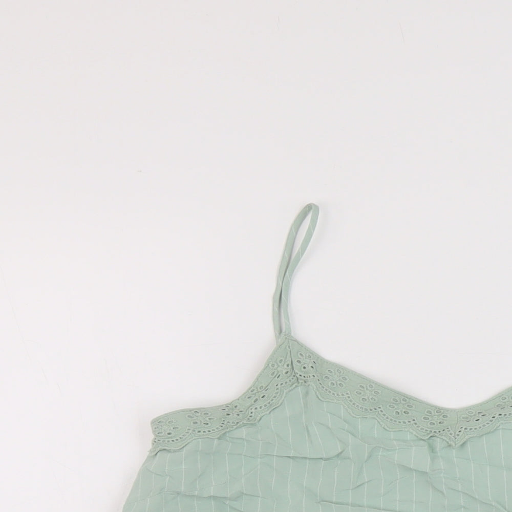 Womens UK Size 10 Marks and Spencer Green Basic Tank