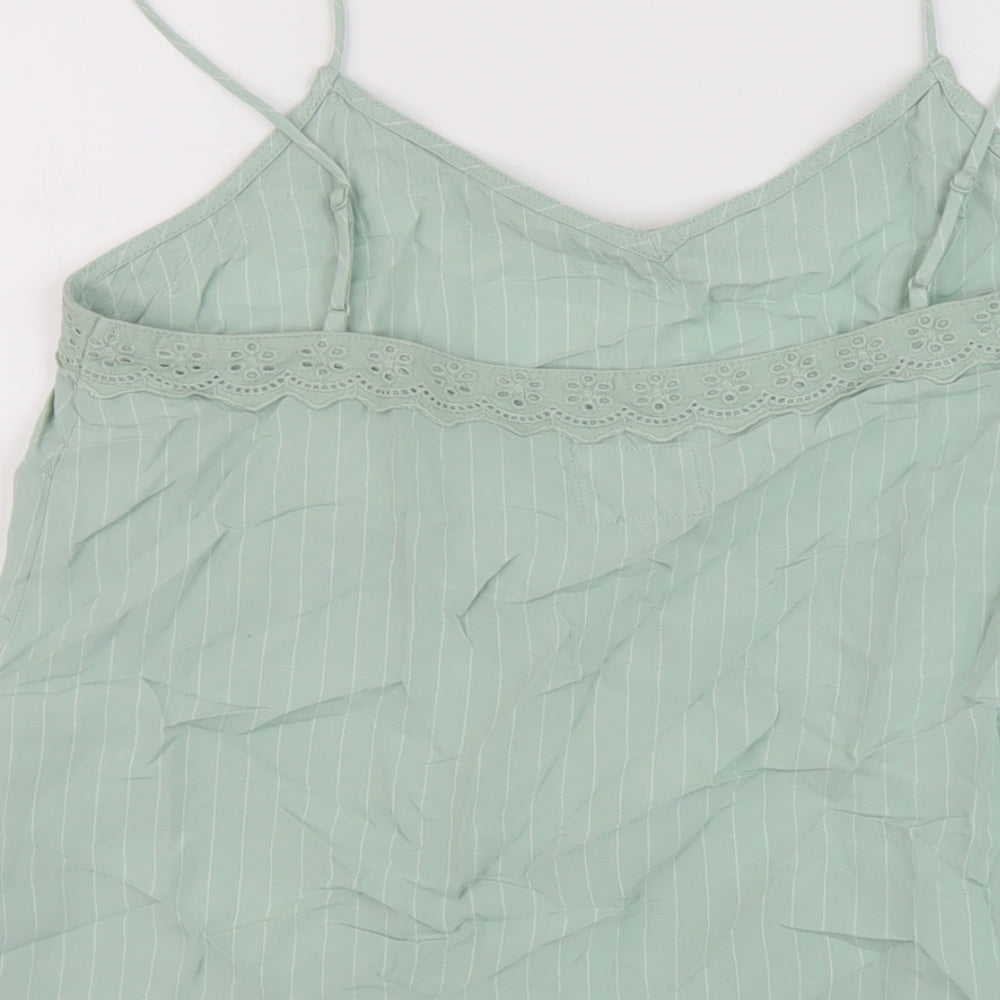 Womens UK Size 10 Marks and Spencer Green Basic Tank