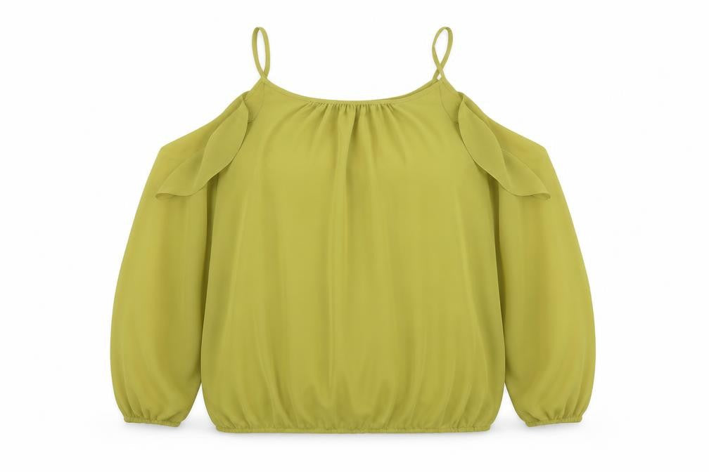 Womens UK Size 20 Star Green Basic Blouse