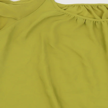 Womens UK Size 20 Star Green Basic Blouse