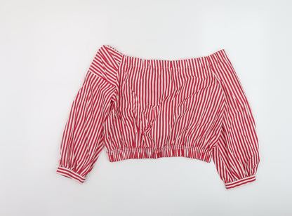 Womens UK Size M Zara Pink Basic Blouse