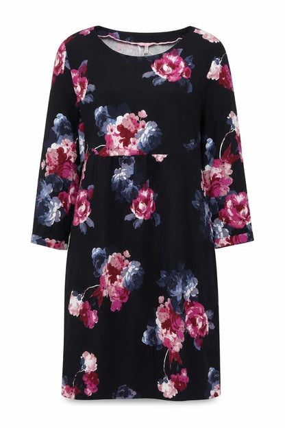 Jpoules Womens Multicoloured Floral Viscose A-Line Size 16 Round Neck Pullover