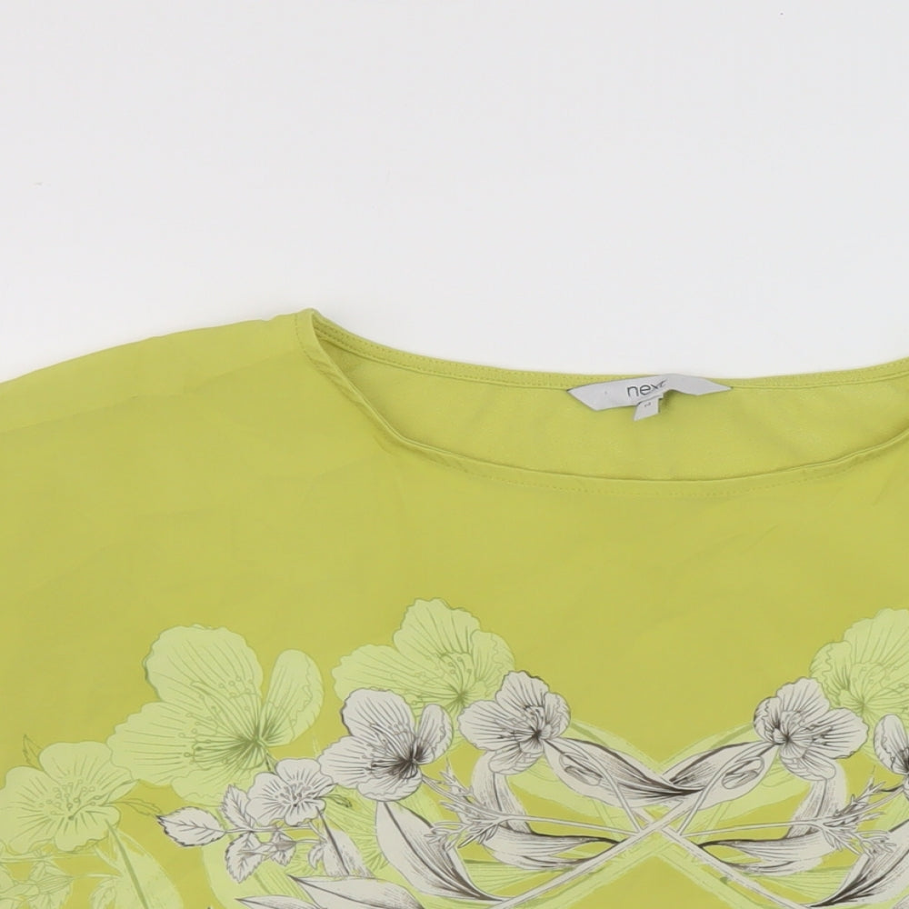 Womens UK Size 14 NEXT Green Basic T-Shirt