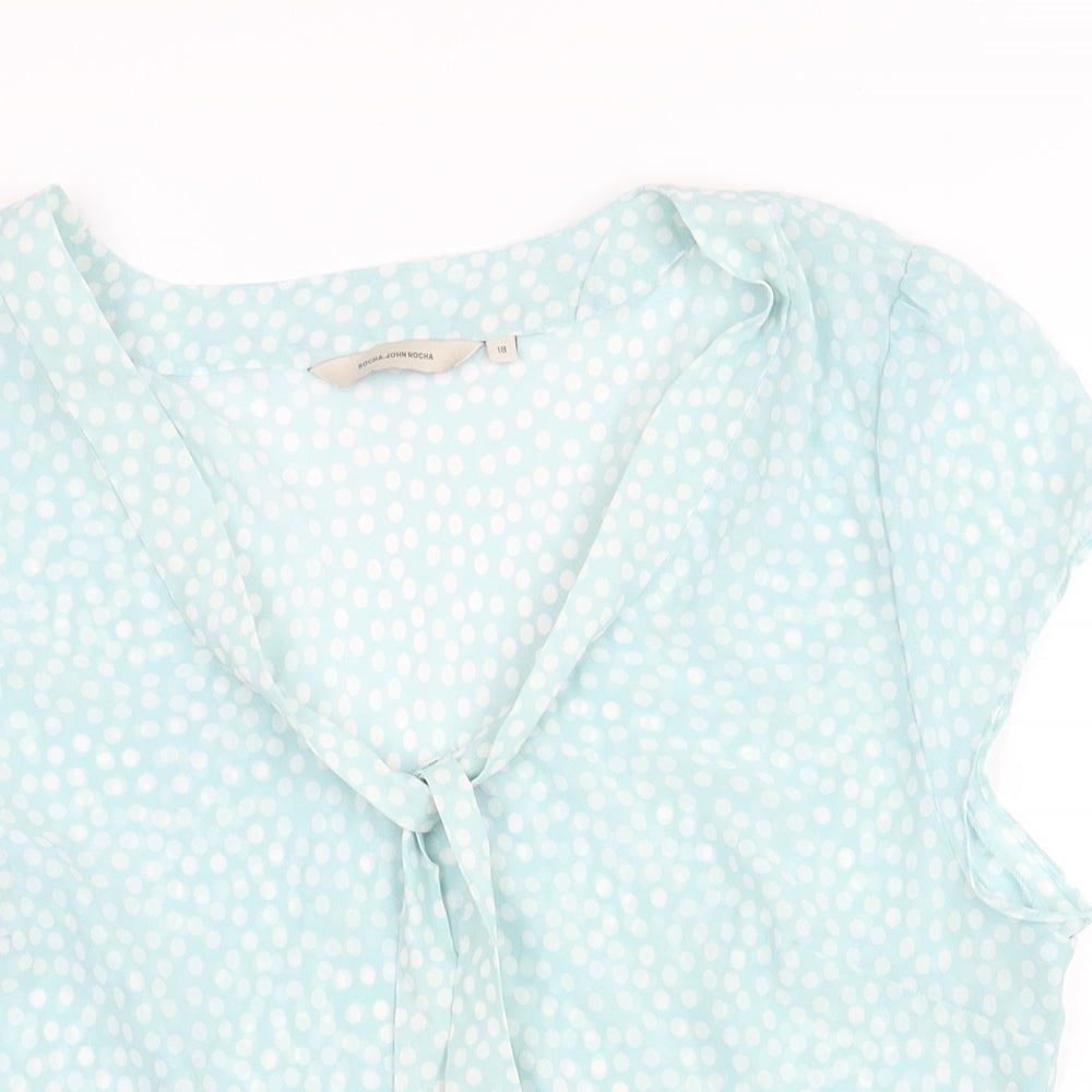 Womens UK Size 18 RJR.John Rocha Blue Basic Blouse