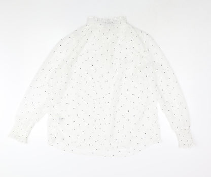Womens UK Size 12 Marks and Spencer White Basic Blouse