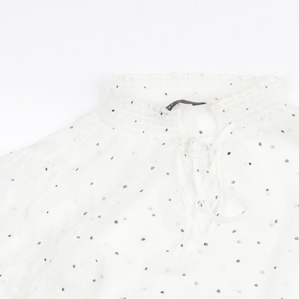Womens UK Size 12 Marks and Spencer White Basic Blouse
