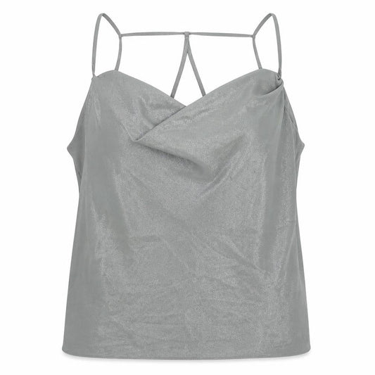 New Look Womens Gold Polyester Camisole Blouse Size 16 Cowl Neck - Glitter