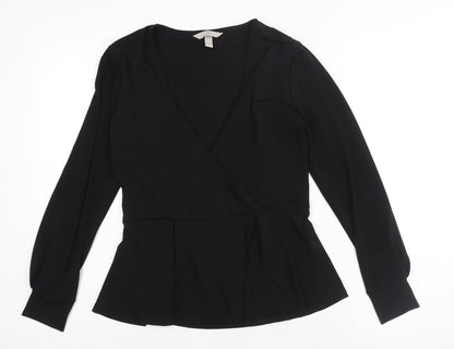 Womens UK Size S H&M Black Basic Blouse