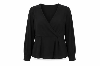 Womens UK Size S H&M Black Basic Blouse