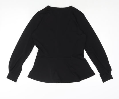 Womens UK Size S H&M Black Basic Blouse