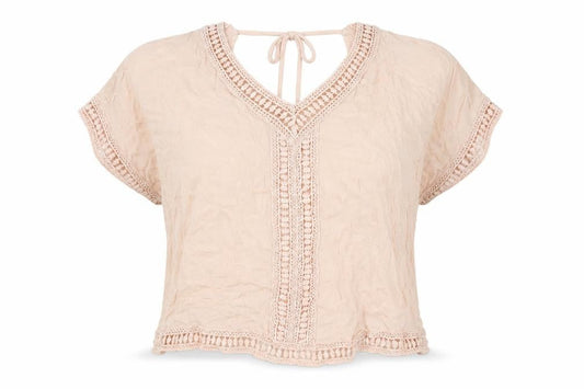 Womens UK Size 10 New Look Pink Basic Blouse
