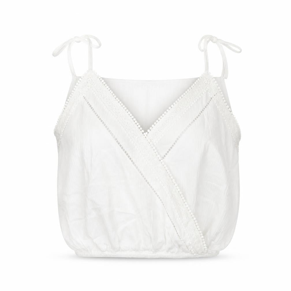 Womens UK Size 8 Divided by H&M White Cropped Blouse