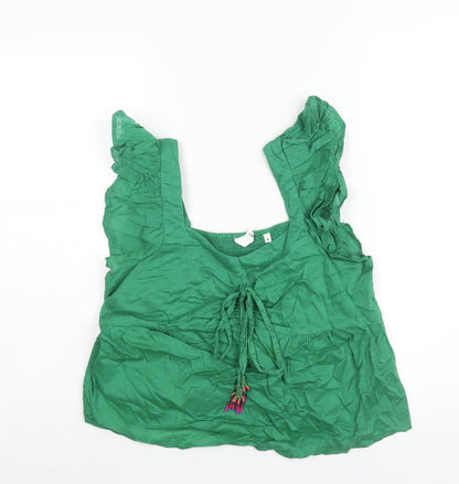 Womens UK Size 8 AND/OR Green Basic Blouse