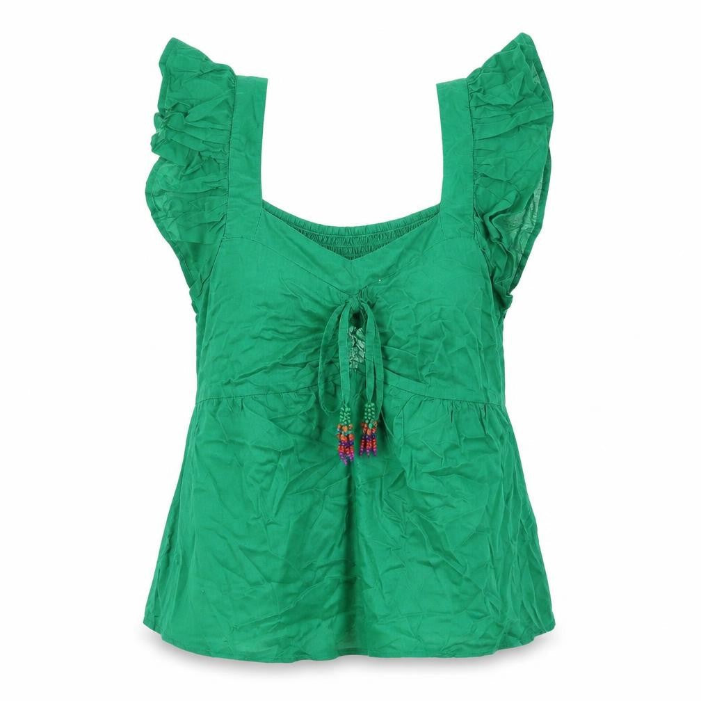 Womens UK Size 8 AND/OR Green Basic Blouse