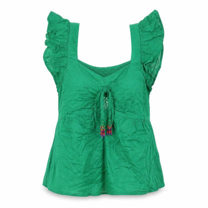 Womens UK Size 8 AND/OR Green Basic Blouse