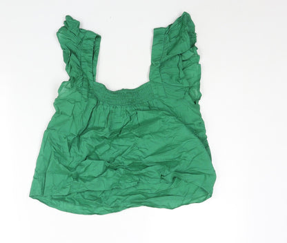 Womens UK Size 8 AND/OR Green Basic Blouse