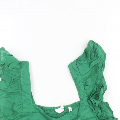 Womens UK Size 8 AND/OR Green Basic Blouse