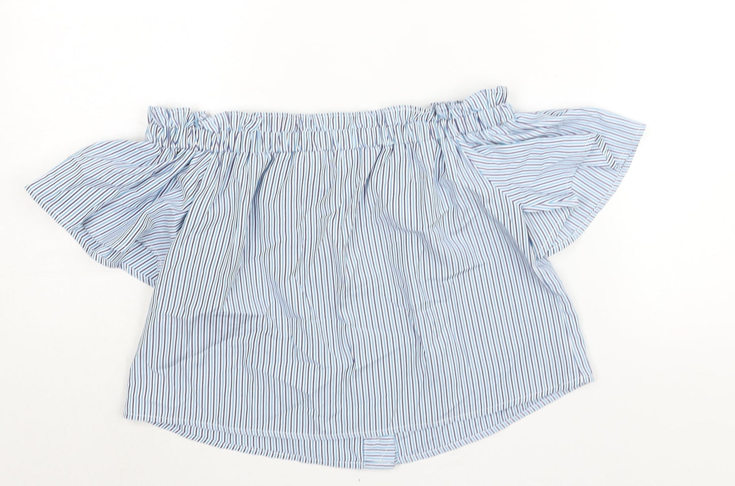 Womens UK Size 6 Missguided Blue Basic Blouse