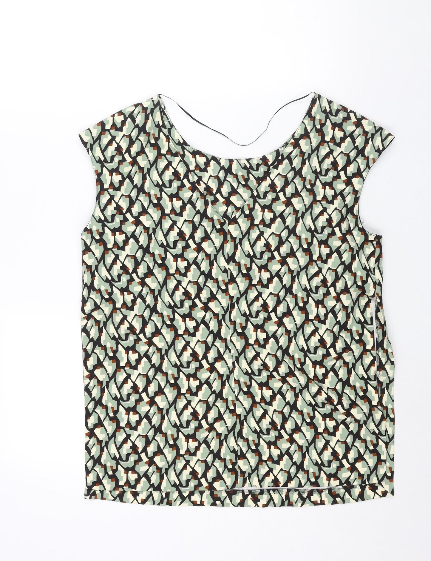 Womens UK Size L Zara Multicoloured Basic Blouse