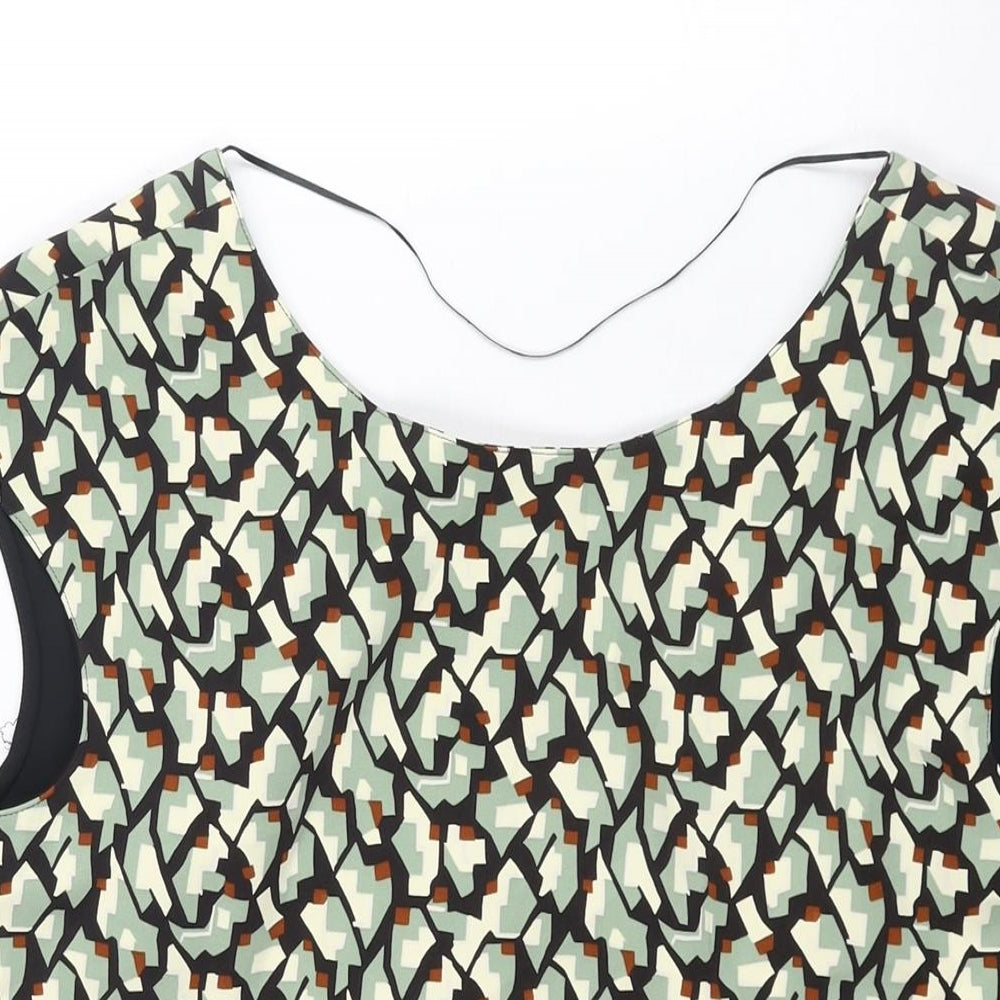 Womens UK Size L Zara Multicoloured Basic Blouse
