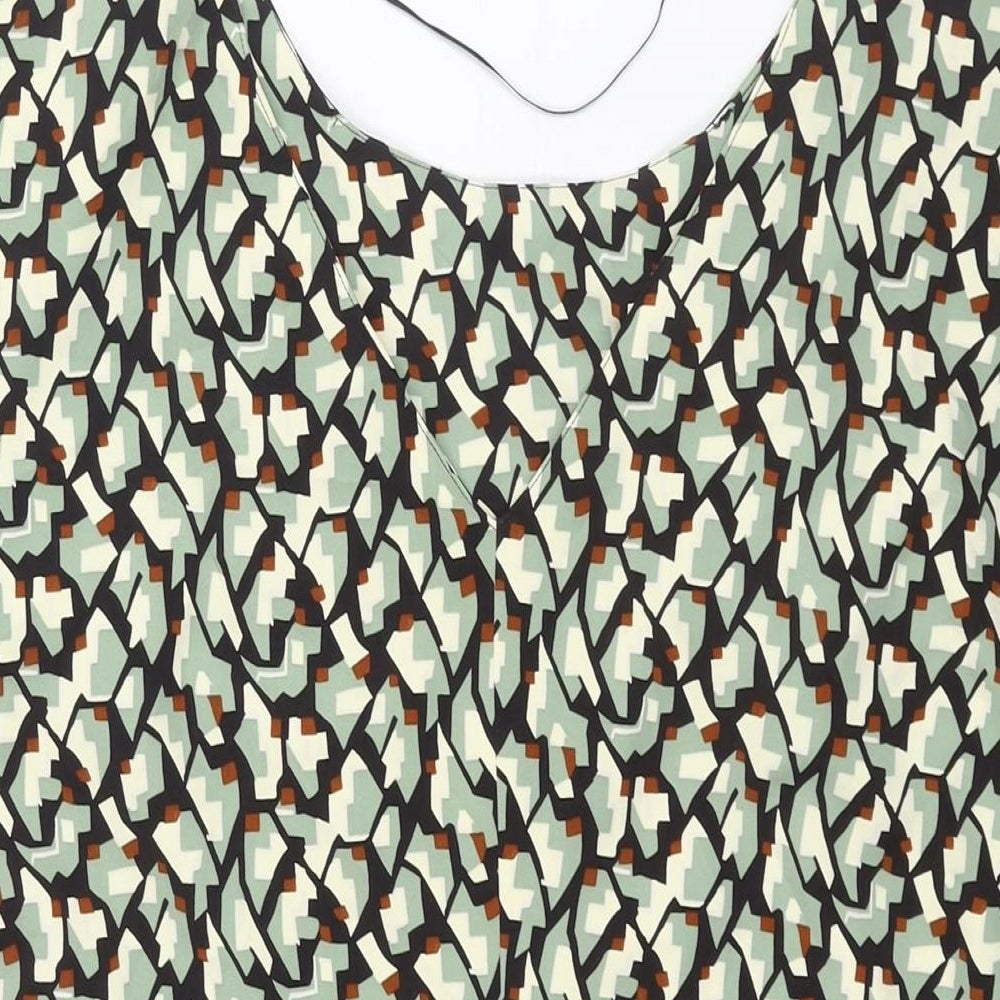 Womens UK Size L Zara Multicoloured Basic Blouse