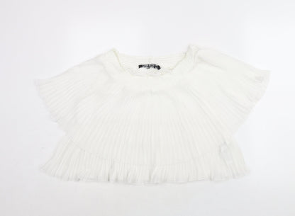 Womens UK Size M Zara White Basic Blouse