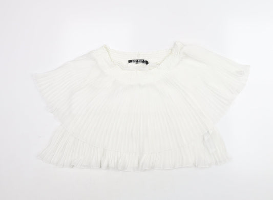 Womens UK Size M Zara White Basic Blouse