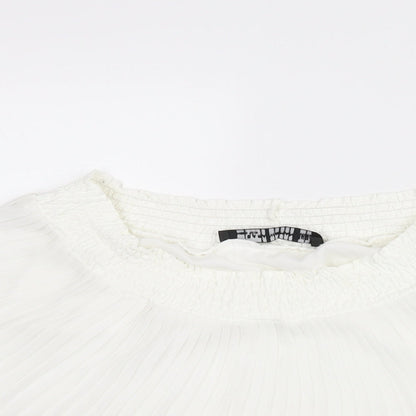 Womens UK Size M Zara White Basic Blouse