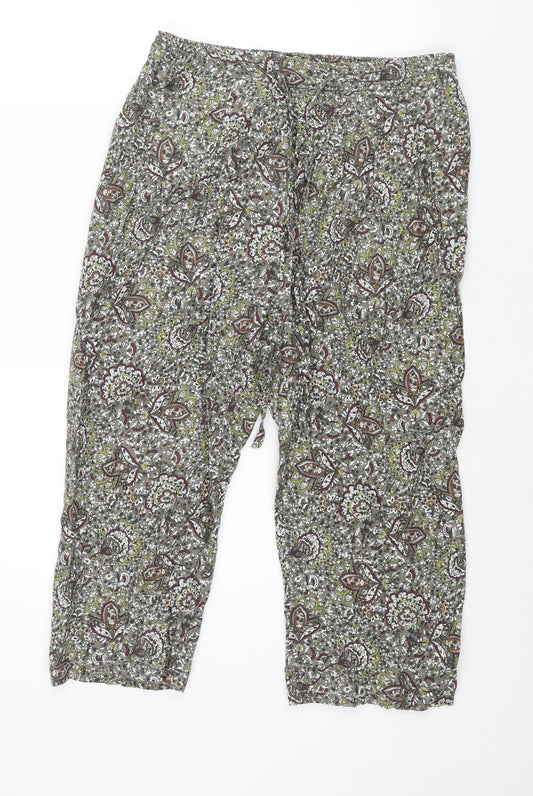 Womens UK Size M Zara Regular Fit Harem Multicoloured Trousers