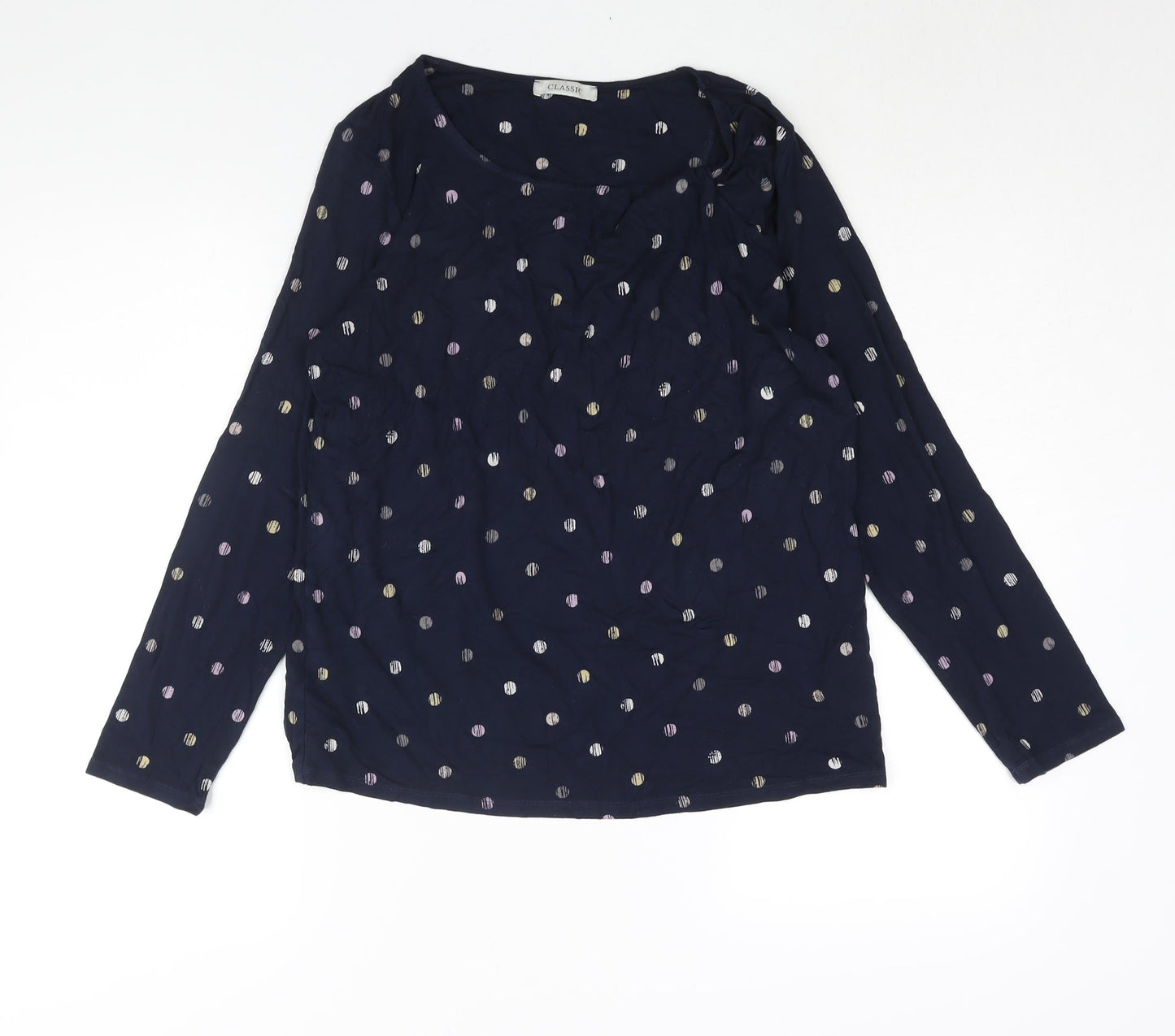 Womens UK Size 14 Classic Blue Basic Blouse