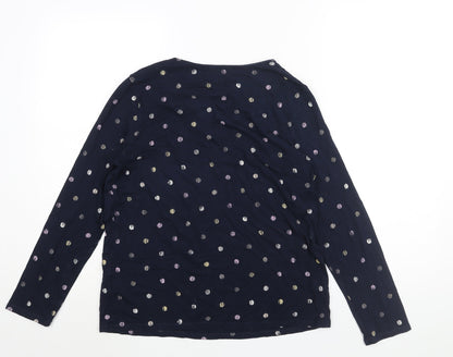 Womens UK Size 14 Classic Blue Basic Blouse