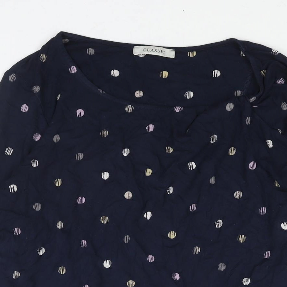 Womens UK Size 14 Classic Blue Basic Blouse