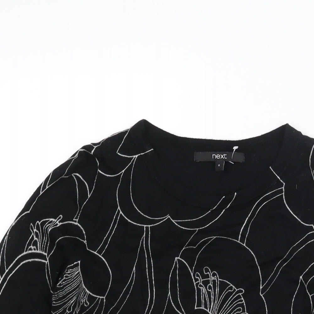 Womens UK Size 8 NEXT Black Pullover Jumper